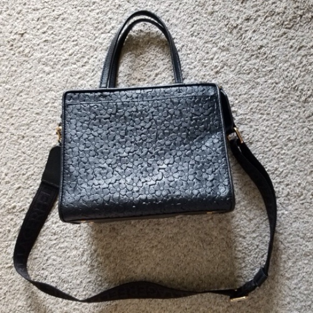 Karl Lagerfeld Black Paris maybelle satchel FLAW - Picture 2 of 16